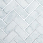 CTG Brands Herringbone Wall Tile, 10" x 10", White Marble, 6 Pack-Perfect size: each backsplash tile measures 10"L x 10"H in dimensions (approx. covers 4.17 sq. ft. per carton)