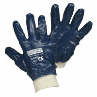 Forcefield Nitrile Coated Cotton Gloves - Size 8 - Blue-General purpose, nitrile, cotton
