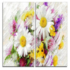 Designart Wild Flowers Bouquet Canvas Art Print, 40"W x 40"H, 2 Panels, (PT3436-40-40)-Print
