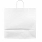 Jam Paper Gift Bags with Rope Handles - XX-Large Horizontal - 16" x 16" x 9" - White Kraft - 24 Pack-Quantity: 12 per pack