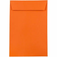 JAM Paper 6 x 9 Open End Catalog Envelopes, Brite Hue Orange Recycled, 100 Pack (88129)-Orange