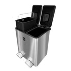 Modern Homes Stainless Steel Dual Garbage Can - 40L-Convenient carrying handle