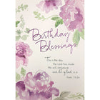 Rosedale 5-1/2" x 8" Birthday Blessing Greeting Cards And Envelopes, 12 Pack (15813)-Printed on premium uncoated card stock