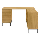 Monarch Specialties 7491 60" Computer Desk - Light Oak L-Shaped Corner-6