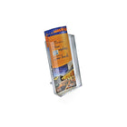 Azar Displays Single Tri-Fold Size Modular Brochure Holder For Counter, 10 Pack (252300)-Use on counter top for printed material