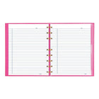 Blueline Notepro Pink Ribbon Hardcover Notebook, 9-1/4" x 7-1/4", Bright Pink, 150 Pages-Features side gold twin-wire binding, index sheet, storage pocket, microperforated pages, self-adhesive tabs; refillable with MiracleBind refill sheets