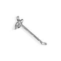 Azar Displays 4" x 0.287" Plastic Pegboard Hooks, Clear, 50 Pack-Used for pegboard and slatwall