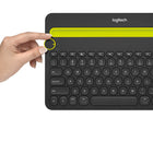 Logitech K480 Wireless Multi-Device Keyboard - Black-Integrated Cradle: A cradle to hold your phone or tablet at just the right angle for you to read while you type, fits most phones and tablets up to 0.4 inches thick and 10 inches wide