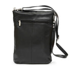 Ashlin Evan Top Flap Messenger Bag with Media Device Holder, Black-Top flap construction