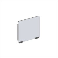 Mark Maker Modular Sneeze Guard Side - 23.5" W x 23.5" H panel 1/4" Clear Acrylic -2 4" aluminum bottom rails - 18" living hinge-Our clear modular sides are to be combined with the modular fronts as an extension for extra protection.