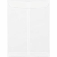 JAM Paper Open End Catalog Translucent Vellum Envelopes - 9" x 12" - Clear - 50 Pack -Colour: Clear