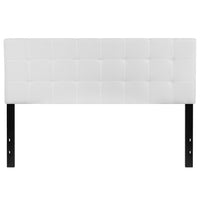 Flash Furniture Bedford Tufted Upholstered Queen Size Headboard - White Fabric-Contemporary Style