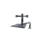 Ergotron WorkFit-A Dual-Monitor with Worksurface + Stand-Black; Polished aluminum