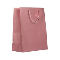 Jam Paper Gift Bags with Rope Handles - Large - 10" x 13" x 5" - Pink Matte - 100 Pack-Color: Baby Pink Matte