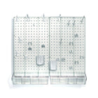 Azar Displays Pegboard Organizer Kit, Clear Frosted (900945-CLR)-Perfect for garages, craft rooms and dorm rooms