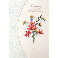 MillBrook Studio Greeting Cards/Envelopes - 5-3/8" W x 7-3/4" H - Red and Yellow Flowers - 18 Pack-Card shop quality greeting cards