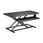TygerClaw 25.75"W Gas Spring Sit-Stand Desk - Black-Counter-balance gas spring creates smooth and quick transitions