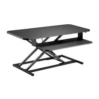 TygerClaw 25.75"W Gas Spring Sit-Stand Desk - Black-Counter-balance gas spring creates smooth and quick transitions