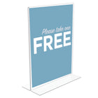 Deflecto Classic Image Double Sided Sign Holder - Portrait - 8 1/2"W x 11"H - Clear-8