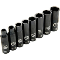 Dynamic Tools 3/8" Drive 8 Piece 6 Point SAE, Deep Impact Socket Set, 5/16" - 3/4"-Contains: 5/16", 3/8", 7/16", 1/2", 9/16", 5/8", 11/16", 3/4"