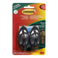 Command Outdoor Medium Slate Terrace Hooks with Foam Strips 17086S-AWEF-Holds strongly, removes cleanly, Easy to apply, Easy to remove, and Works on a variety of surfaces