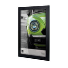 Nexxt Langford Wood Poster Frame with Glass, 12" x18", Black-Made of wood fiber in a variety of painted finishes: this elegant, minimal frame will house your favorite memories beautifully. the picture frame is made of quality MDF and comes in a smooth finish