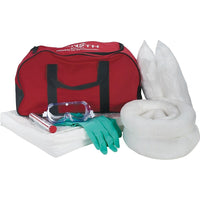 Zenith Safety 10-Gallon Vehicle Spill Kits, Oil Only, With Nylon Bag-Contents: 20 Sorbent Pads (15" x 17"), 2 Sorbent Socks (3" x 48"), 2 Sorbent Pillows (8" x 18"), 1 Repair putty (4 oz.), 1 Pair Nitrile Gloves, 2XL (11) , 1 Pair Safety Goggles (One Size), 1 Disposal Bag (26" x 36")