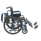 Drive Medical Blue Streak Wheelchair with Flip Back Desk Arms, 20" Seat, Elevating Legrests-42. 00"L x 26. 00"W x 36. 00"H