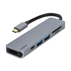 Kopplen USB-C 6 Ports Multi-function Hub 6 in 1 with SD and MicroSD Card Reader-HDMI: Supports max resolution of 4K/30Hz