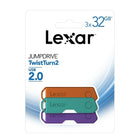 Lexar JumpDrive TwistTurn2 32 GB USB 2.0 Flash Drive - 3 Pack-USB 2.0