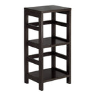 Winsome Leo Shelf / Storage, Book, 2-Tier, Narrow, Espresso-With its classic, sturdy design, this elegant shelving unit fulfills both style and functional requirements. Its two sections hold the Espresso Small Storage Basket perfectly. Mix and match with the other Espresso Storage Shelves.