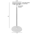 Eddie's Versa Clip Countertop Sign Holder - 9.75" L - Silver/Clear - 12 Pack (130662-12)-Plastic/Metal - Clear/ Silver (Base)