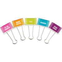 Teacher Created Resources 2" Classroom Management Large Binder Clips Assorted Colours, 15 Pack (TCR20690)-Large binder clips used for classroom management.