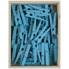 JAM Paper Wood Clothing Pin Clips, Medium, 1 1/8, Blue, 2 Packs of 50, 100 Total (230726776a)-3