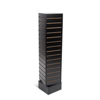 Can-Bramar Econoline Revolving Slatwall Merchandiser - 12" D x 12" W x 54" H - Black-Rotates a full 360 degrees