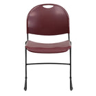 Flash Furniture HERCULES Series Burgundy Ultra-Compact Stack Chair with Black Frame-Multipurpose Stack Chair