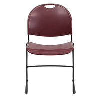 Flash Furniture HERCULES Series Burgundy Ultra-Compact Stack Chair with Black Frame-Multipurpose Stack Chair