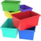 Storex 5.5 Gallon (21L) Classroom Storage Bin - Assorted Colours - 6 Pack-Organize books, arts and crafts supplies, toys and more