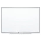 Quartet Premium Porcelain Board with Aluminum Frame - 8' x 4'-Ultra-durable, ultra-smooth board with DuraMax porcelain surface will not scratch, dent, stain or ghost