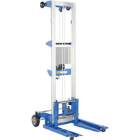 Vestil Winch-Operated Fork Lift Stacker, Straddle Design, 143" Raised Height (A-LIFT-S-EHP)-Lifting Capacity: 350 lbs.