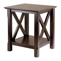 Winsome Xola End Table, Cappuccino-Simple and basic yet elegant in this Xola End Table in a rich Cappuccino Finish.