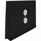 JAM Paper Plastic Booklet Envelopes with Button & String Tie Closure Index Size - 5 1/2" x 7 1/2" - Black - 12 Pack-Size: 5.5" L x 7.5" W