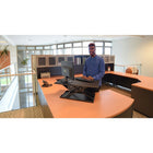 Luxor Pneumatic Standing Desk Converter - Black-Manufacturer's Limited Lifetime Warranty