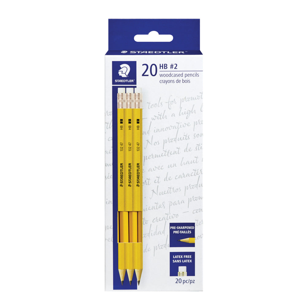 Staedtler Pre Sharpened Yellow Pencils Eraser - Main Image