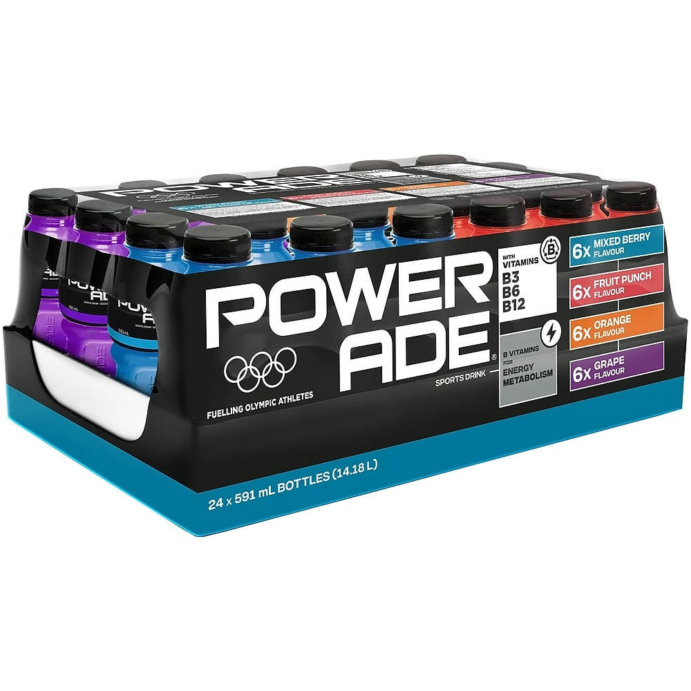 Powerade Assorted ION4 Sports Drink - 591ml - 24 Pack | staples.ca