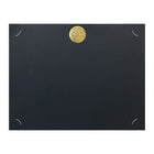 St. James Elite Medallion Presentation Cards/Certificate Holders, Black Linen with Gold Medallion, 25 Pack-80 lb black linen cover