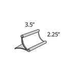 Azar Displays 2.25" x 3.5" Curved Counter Metal Sign Holder (300884)-Used to display graphics
