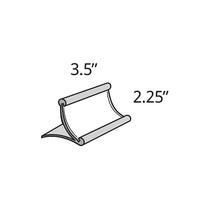 Azar Displays 2.25" x 3.5" Curved Counter Metal Sign Holder (300884)-Used to display graphics