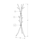 Monarch Specialties 2063 Coat Rack - White Metal-Branch inspired styling offers an updated spin on a classic design