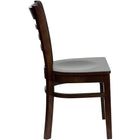 Flash Furniture HERCULES Series Ladder Back Walnut Wood Restaurant Chair-Ladder Back Design